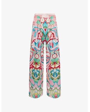 Mary Katrantzou Varenne Floral Woven Trousers - Blue