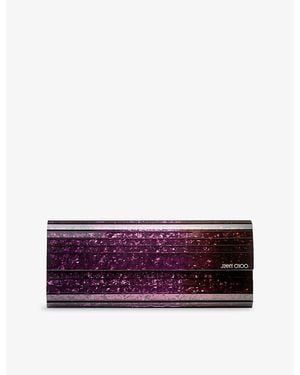 Jimmy Choo Sweetie Acrylic Clutch Bag - Purple