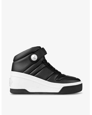 Jimmy Choo X Mix Del Mar Logo-Embellished Leather High-Top Trainers - Black
