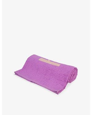 Havaianas Branded Textured Cotton Beach Towel - Purple