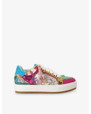 Kurt Geiger Southbank Tag Woven Trainers - Pink