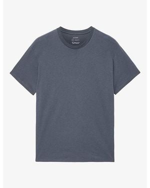 AllSaints Hale Short-Sleeved Cotton-Jersey T-Shirt - Blue