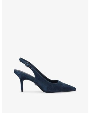 Carvela Kurt Geiger Spirited Suede Heeled Slingbacks - Blue