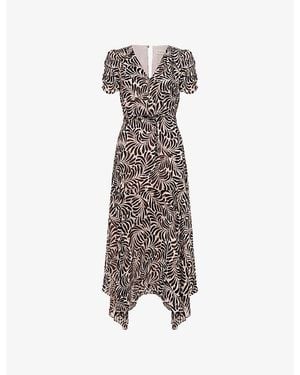 Phase Eight Petite Verity Woven Midi Dress - Brown