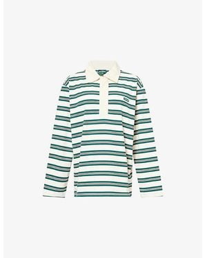 Ru & Rocka Western Rugby Cotton-Blend Polo Shirt - Blue
