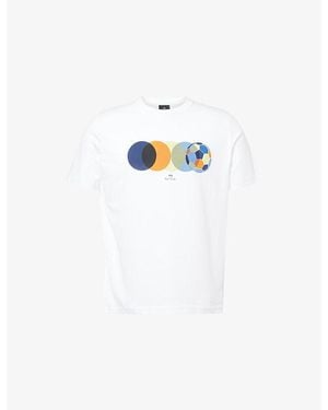 Paul Smith Ps Reg Ss T Shirt Football - White