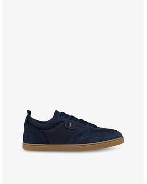 Christian Louboutin Tutti Rui Leather And Nylon Low-Top Trainers - Blue
