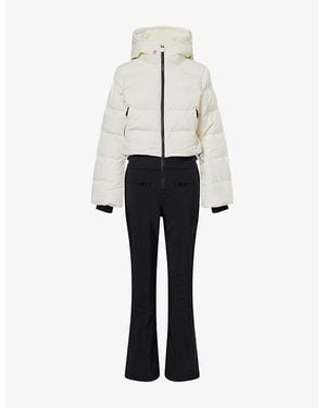 Perfect Moment Polar Flared-Leg Down Ski Suit - White