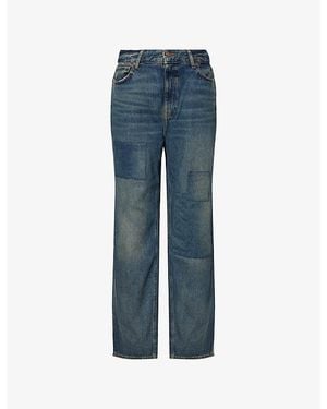 GOOD AMERICAN The Khloe Patchwork Denim Jeans - Blue