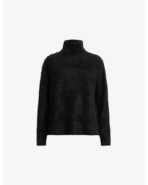 AllSaints Rebel Turtleneck Cashmere-Blend Jumper - Black