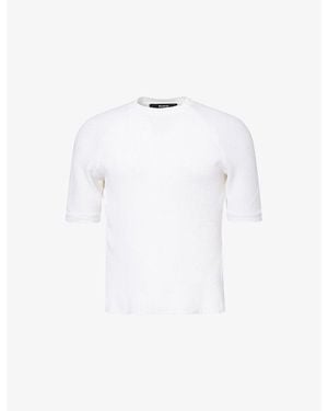 Seventh Henley Cotton-Blend T-Shirt - White