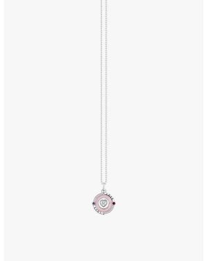 Thomas Sabo Cosmic Amulet Sterling- Zirconia And Enamel Pendant Necklace - White
