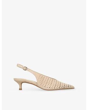 Dolce Vita Alenna Perf Suede Sling-Back Courts - Natural
