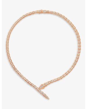 BVLGARI Serpenti Viper 18Ct Rose- And 5.26Ct Diamond Necklace - Natural