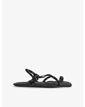 FLOWZE Flo Square Woven Sandals - Black