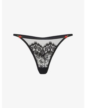 Agent Provocateur Classisa Lace Thong - Grey