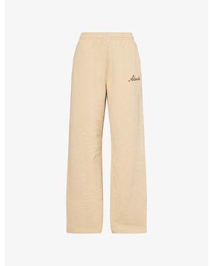 ADANOLA Signature Straight-Leg Cotton-Jersey Jogging Bottoms - Natural