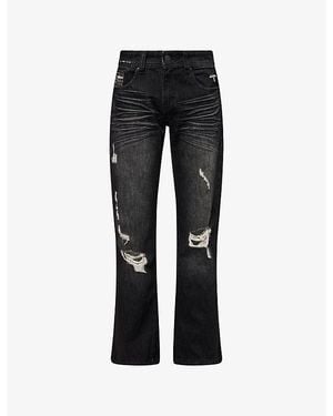Jaded London Stud Drift Flared Denim-Blend Jeans - Black