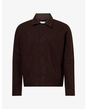 NN07 Reed Button Wool Shirt - Brown