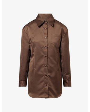 Frankie Shop Akita Cinched Woven Dress - Brown