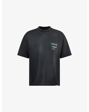 Represent Private Members Logo Cotton-Blend T-Shirt - Black