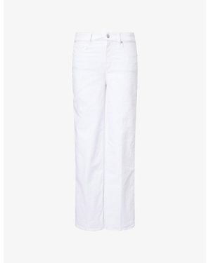 PAIGE Sasha High-Rise Wide-Leg Denim Jeans - White