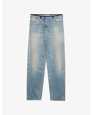 Prada Straight-Leg Washed Denim Jeans - Blue