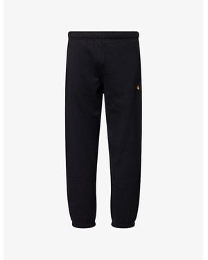 Carhartt Chase Embroidered-Logo Cotton-Blend Jersey Jogging Bottoms - Black