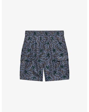 Prada Re-Nylon Floral-Print Swim Shorts - Blue