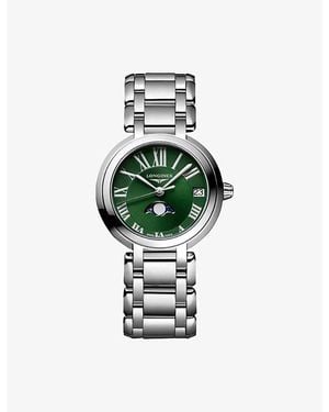 Longines L8.115.4.61.6 Primaluna Moonphase Stainless-Steel Quartz Watch - Green