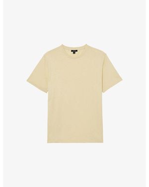 Reiss Bless Crewneck Cotton-Jersey T-Shirt - Natural