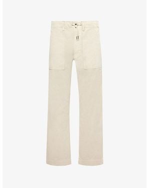 RRL Wilton Straight-Leg Relaxed-Fit Cotton Pants - Natural