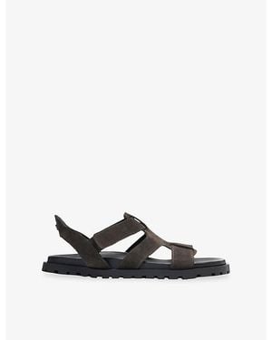 Whistles Freya Suede Fisherman Sandal - Black