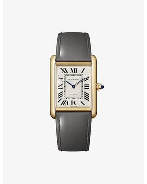 Cartier Tank Louis Large 18Ct- And Leather Mechanical Watch - Multicolour