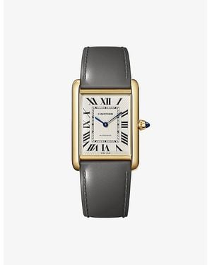 Cartier Tank Louis Large 18Ct- And Leather Mechanical Watch - Multicolour