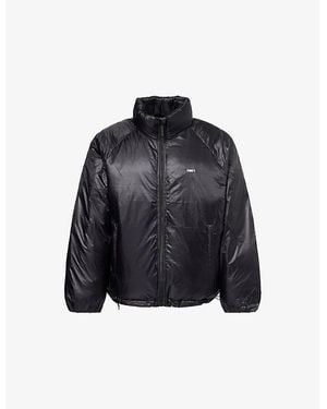 Obey Echo Logo-Embroidered Puffer Jacket - Blue