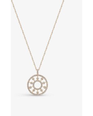 De Beers Jewellers Rose Dewdrop 18Ct Rose- And 0.58 Brilliant-Cut Diamond Medallion Necklace - Metallic