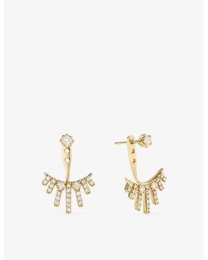 Astley Clarke Rising Sun 14Ct- And 0.375Ct Diamond Jacket Stud Earrings - Metallic