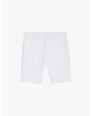 BOSS Straight-Leg Slim-Fit Stretch-Woven Shorts - White