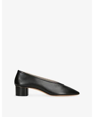 Le Monde Beryl Luna Heeled Leather Pumps - Black