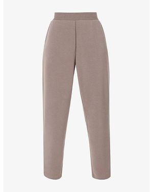Sweaty Betty Rib Mix Tapered Jersey Jogging Bottoms - Brown