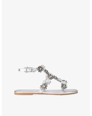 Carvela Kurt Geiger Organza Woven Flat Sandals - White