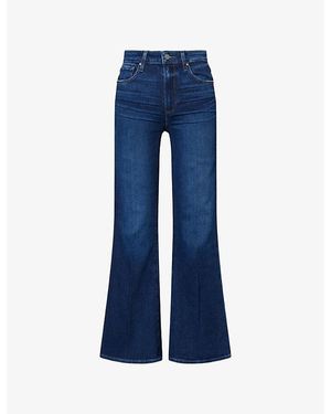 PAIGE Marlow Skimmer Flared-Leg Stretch-Denim Jeans - Blue