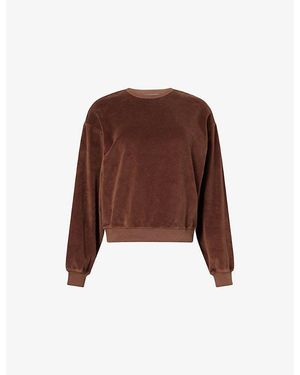 Citizens of Humanity Vintage Round-Neck Cotton-Blend Sweatshirt - Brown