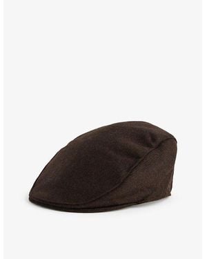 Dents Fernworthy Flat-Crown Wool Cap - Brown