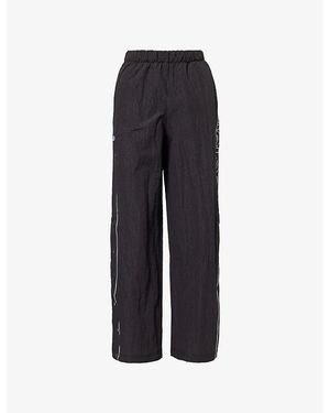 lululemon Logo-Print Woven Track Trousers - Blue
