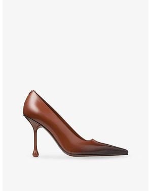 Jimmy Choo Ixia 95 Sprayed Leather Pumps - Brown
