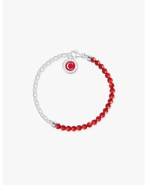 Thomas Sabo Charm Club 925 Sterling- And Enamel Link Bracelet - White