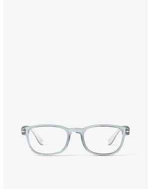 Izipizi #B Square-Framed Havane Reading Glasses - White