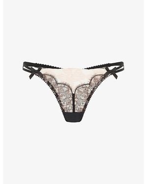 Agent Provocateur Vitoria G-String Lace Thong - Natural